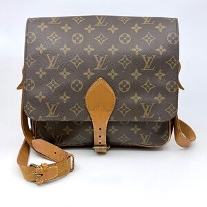 Authentic Louis Vuitton Monogram Cartesiere Shoulder Bag M51252